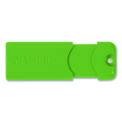 Verbatim PinStripe USB 3.0 Flash Drive, 128 GB, Blue/Green/Red, 3/Pack (70390)