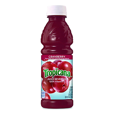 Tropicana Juice Beverage, Cranberry, 10 oz Bottle, 24/Carton (913717)