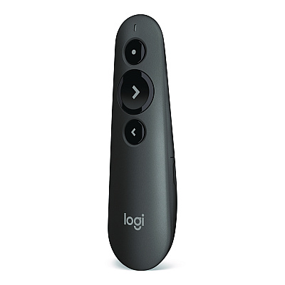 Logitech R500 Laser Presentation Remote, Class 1, Projects 65 ft, Gray (24342681)
