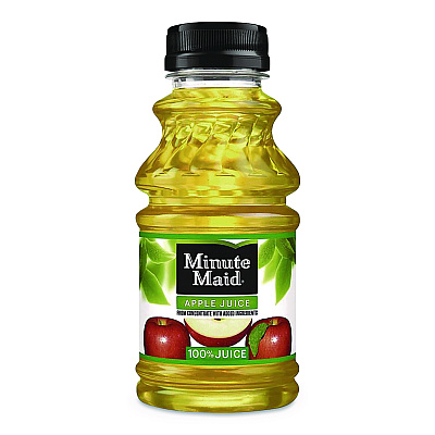 Minute Maid Apple Juice, 10 oz Bottle, 24/Carton (228088)