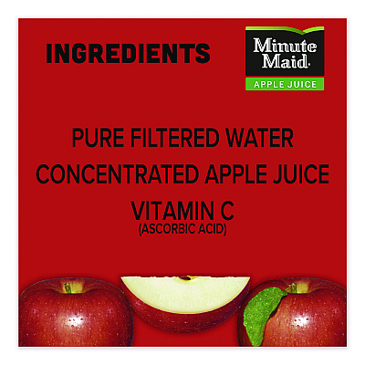 Minute Maid Apple Juice, 10 oz Bottle, 24/Carton (228088)
