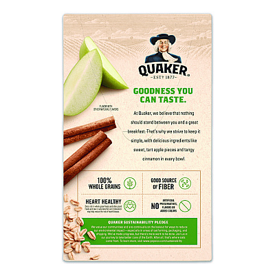 Quaker Instant Oatmeal, Assorted Flavors, 1.51 oz Packet, 64/Carton (2051065)