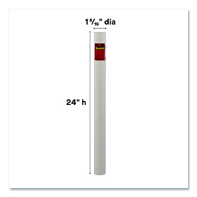 Scotch Mailing Tube, 24" Long, 2" Diameter, White (7921)