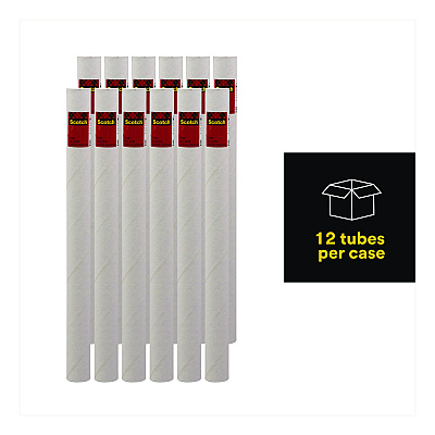Scotch Mailing Tube, 24" Long, 2" Diameter, White (7921)