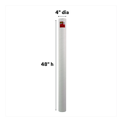 Scotch Mailing Tube, 48" Long, 4" Diameter, White (7982)