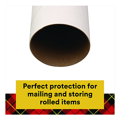 Scotch Mailing Tube, 48" Long, 4" Diameter, White (7982)