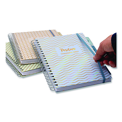PUKKA PAD B5 Size Project Book, 5-Subject, Medium/College Rule, Assorted Haze Cover Colors, (100) 9.8 x 6.9 Sheets, 3/Pack (9975ASTHZE)