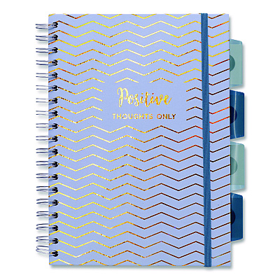 PUKKA PAD B5 Size Project Book, 5-Subject, Medium/College Rule, Assorted Haze Cover Colors, (100) 9.8 x 6.9 Sheets, 3/Pack (9975ASTHZE)
