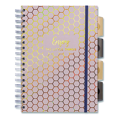 PUKKA PAD B5 Size Project Book, 5-Subject, Medium/College Rule, Assorted Haze Cover Colors, (100) 9.8 x 6.9 Sheets, 3/Pack (9975ASTHZE)