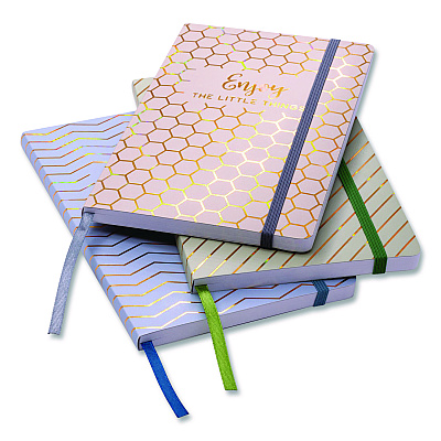 PUKKA PAD Journal, 1-Subject, Medium/College Rule, Blue Haze Cover, (96) 8.3 x 5.8 Sheets, 3/Pack (9977BEHZE)