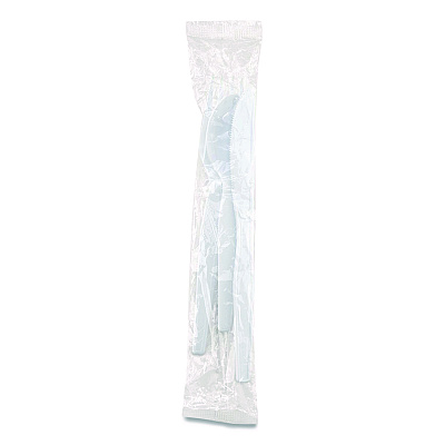 Dixie Heavyweight Polystyrene Cutlery, Fork/Knife/Teaspoon, Plastic, White, 250/Carton (CH26C7)