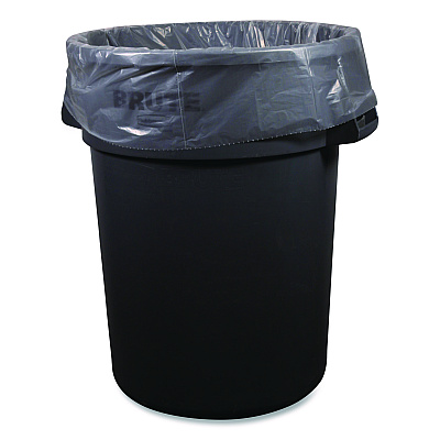Boardwalk Low-Density Waste Can Liners, 60 gal, 0.9 mil, 38 x 58, Clear, Perforated Roll, 100/Carton (3858CL)