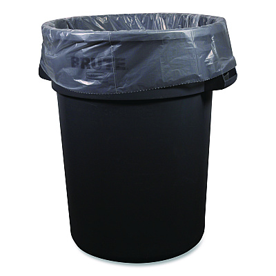 Boardwalk Low-Density Waste Can Liners, 45 gal, 0.9 mil, 40 x 46, Clear, Perforated Roll, 100/Carton (404609CL)