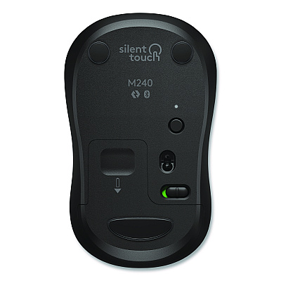 Logitech M240 for Business, 33 ft Wireless Range, Left/Right Hand Use, Graphite (910007181)