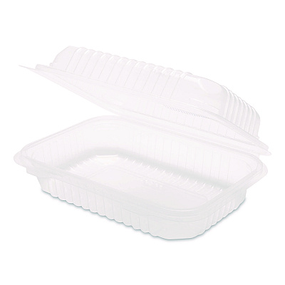 Karat Polypropylene Plastic Hinged Container, 6 x 9 x 2.97, Clear, Plastic, 125/Pack, 2 Packs/Carton (FPHC96PP1C)