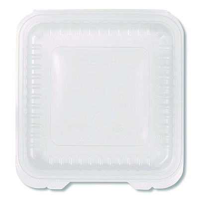 Karat Polypropylene Plastic Hinged Container, 9.35 x 9.22 x 3.17, Clear, Plastic, 50/Pack, 4 Packs/Carton (FPHC99PP1C)