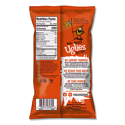 Uglies Kettle Potato Chips, Buffalo Ranch, 2 oz Bags, 24/Carton (DFN26181)