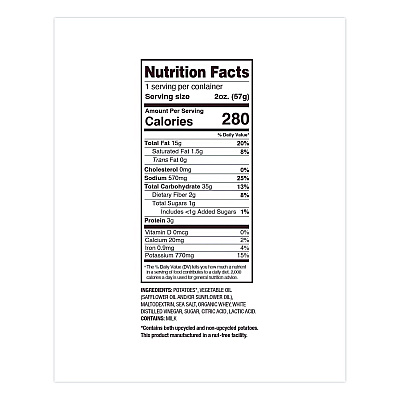 Uglies Kettle Potato Chips, Salt and Vinegar, 2 oz Bags, 24/Carton (DFN26104)