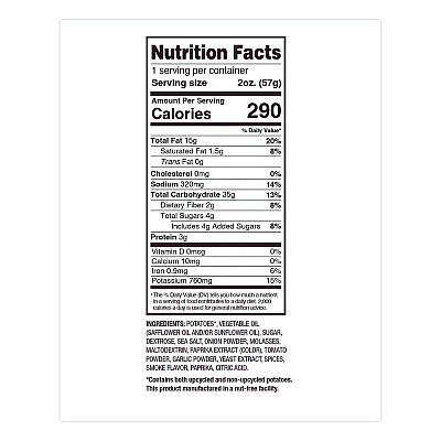 Uglies Kettle Potato Chips, Bar-B-Que, 2 oz Bags, 24/Carton (DFN26103)