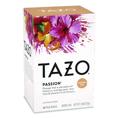 Tazo Tea Bags, Passion, 20/Box (TAZ20045BX)