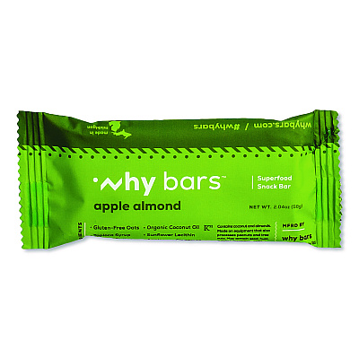 Why Bars Superfood Snack Bar, Apple Almond, 2.04 oz Bar, 12/Box (WHY16208)