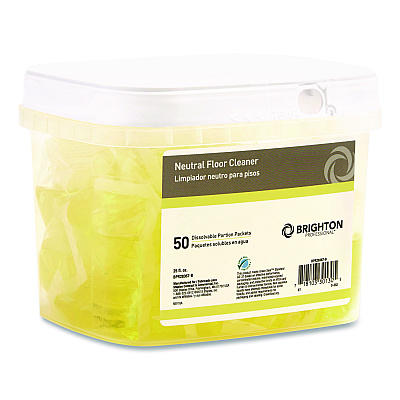Brighton Professional Dissolvable Floor Cleaner Packets, Lavender Scent, 25 oz, 50/Pack (BPR28367B)