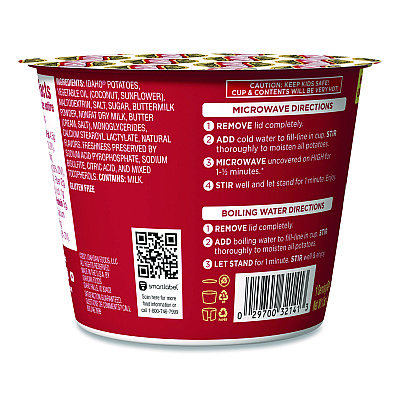 Idahoan Buttery Homestyle Mashed Potatoes, 1.5 oz Cup, 10/Carton (IDA33141)