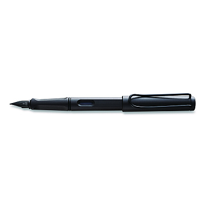 LAMY safari Fountain Pen, Medium Nib, Blue Ink, Charcoal Barrel (L17M)