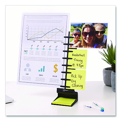NoteTower Desktop Pro Plastic Document Stand Bar, 2 Sheet Capacity, Plastic, Black (NTR3001)