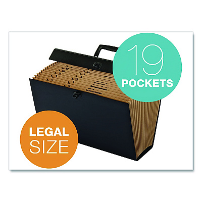 Pendaflex Case File, 5" Expansion, 19 Sections, Twist-Lock Closure, Custom-Cut Tabs, Legal Size, Randomly Assorted Colors (11170)