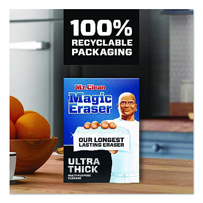 Mr. Clean Magic Eraser Ultra Thick, White, 5/Pack (12413PK)