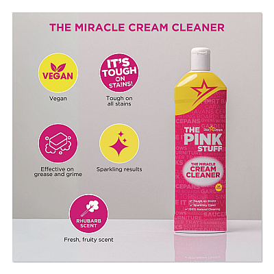 The Pink Stuff The Miracle Cream Cleaner, Fruity Scent, 16.9 oz Bottle (823784)