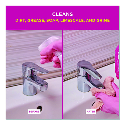 The Pink Stuff The Miracle Bathroom Foam Cleaner, Fruity Scent, 25.4 oz Trigger Spray Bottle (82383)