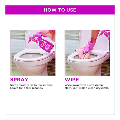 The Pink Stuff The Miracle Bathroom Foam Cleaner, Fruity Scent, 25.4 oz Trigger Spray Bottle (82383)