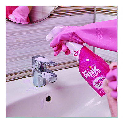 The Pink Stuff The Miracle Bathroom Foam Cleaner, Fruity Scent, 25.4 oz Trigger Spray Bottle (82383)