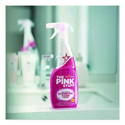 The Pink Stuff The Miracle Bathroom Foam Cleaner, Fruity Scent, 25.4 oz Trigger Spray Bottle (82383)
