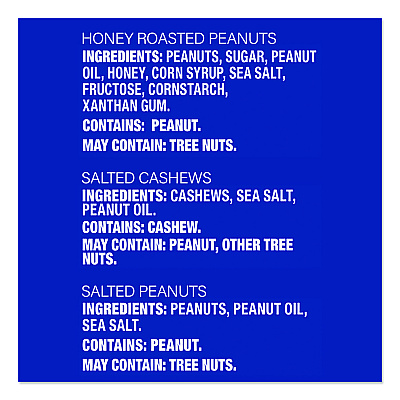 Planters Salted Nuts Variety Pack, Assorted Flavors, 1.5 oz/1.75 oz Packs, 24/Carton (884624)