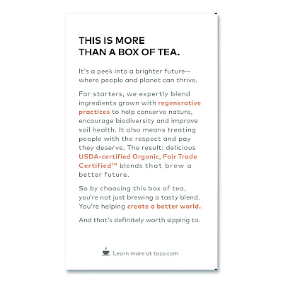 Tazo Tea Bags, Organic Calm Camomile, 16/Box (TAZ00354BX)