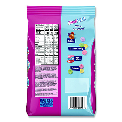 SweeTARTS Candy Treat-Size Ropes, Variety Mix, Assorted Flavors, 15 oz Bag (FER08072)