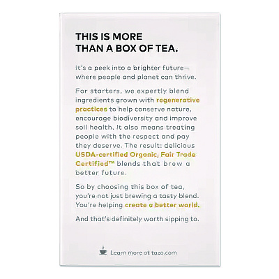 Tazo Tea Bags, Organic Chai, 16/Box (TAZ00305BX)