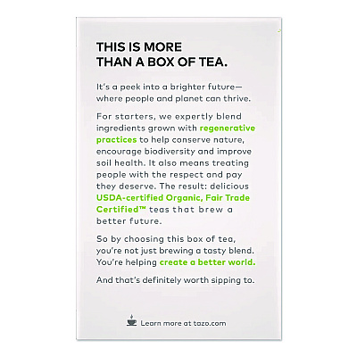 Tazo Tea Bags, Organic Zen, 16/Box (TAZ00309BX)
