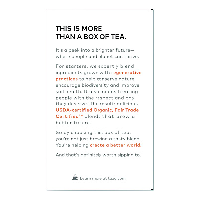 Tazo Tea Bags, Organic Refresh Mint, 16/Box (TAZ00350BX)
