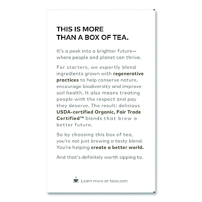 Tazo Tea Bags, Organic Earl Grey, 16/Box (TAZ00352BX)