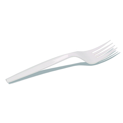 Dixie Mediumweight Polypropylene Cutlery, Individually Wrapped, Fork, Plastic, White, 1,000/Carton (FMP23C)