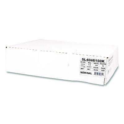 Inteplast Group Institutional Low-Density Can Liners, 45 gal, 1.5 mil, 40" x 46", Black, Interleaved Roll, 20 Bags/Roll, 5 Rolls/Carton (SL4046150K)