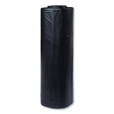 Inteplast Group Low-Density Commercial Can Liners, 60 gal, 1.15 mil, 38 x 58, Black, Interleaved Roll, 25 Bags/Roll, 4 Rolls/Carton (SLW3858SPK)