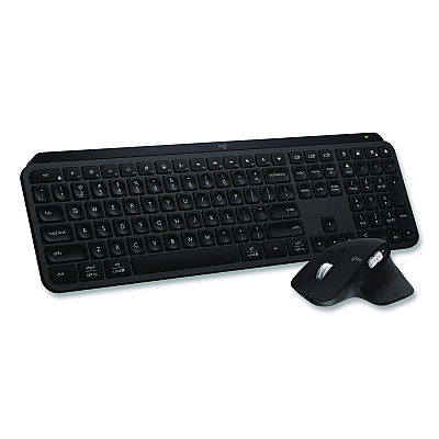 Logitech MX Keys S Combo, 33 ft Wireless Range, Black (920012274)