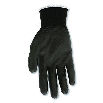 MCR Safety Work Gloves, 10" Long, Large, Black, 12 Pairs (B96699LDZ)