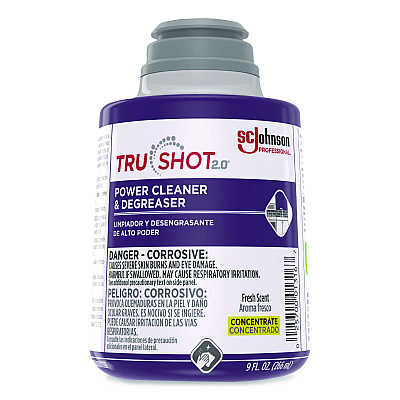 SC Johnson Professional TruShot 2.0 Power Cleaner, Fresh Scent, 9 oz Cartridge, 4/Carton (379842)