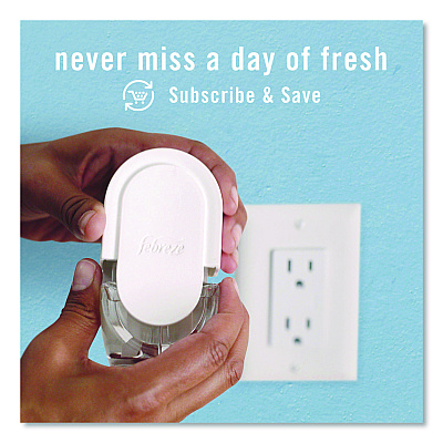 Febreze PLUG Air Freshener Refills, Gain Scent, 2.63 oz, 3/Pack, 6 Packs/Carton (13842)